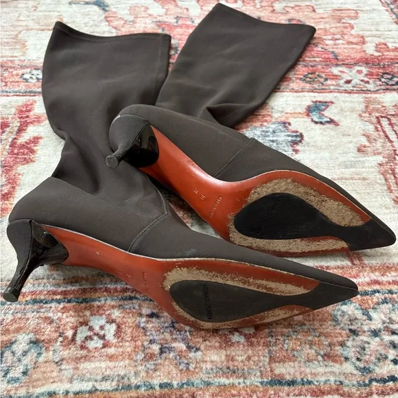 Donald Pliner Couture Expreso Crepe Elastic Stretch Leather Boot Shoe Women’s 10
